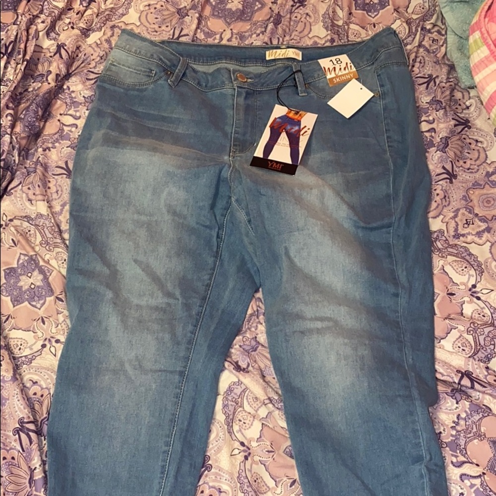 2/$15 NWT Plus midi skinny jeans